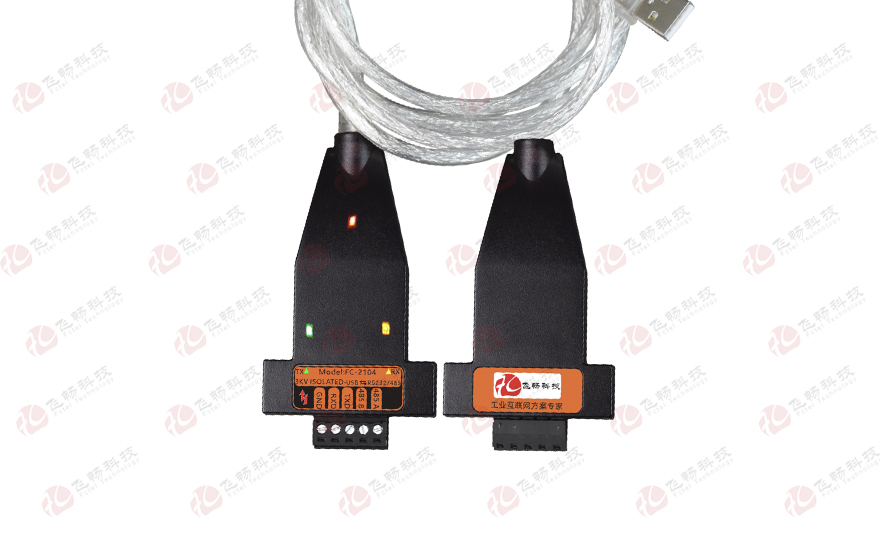 黄桃视频APP在线看黄科技-工业级 3KV隔离/6KV防雷型 USB转1路RS232/485转换器(带线)